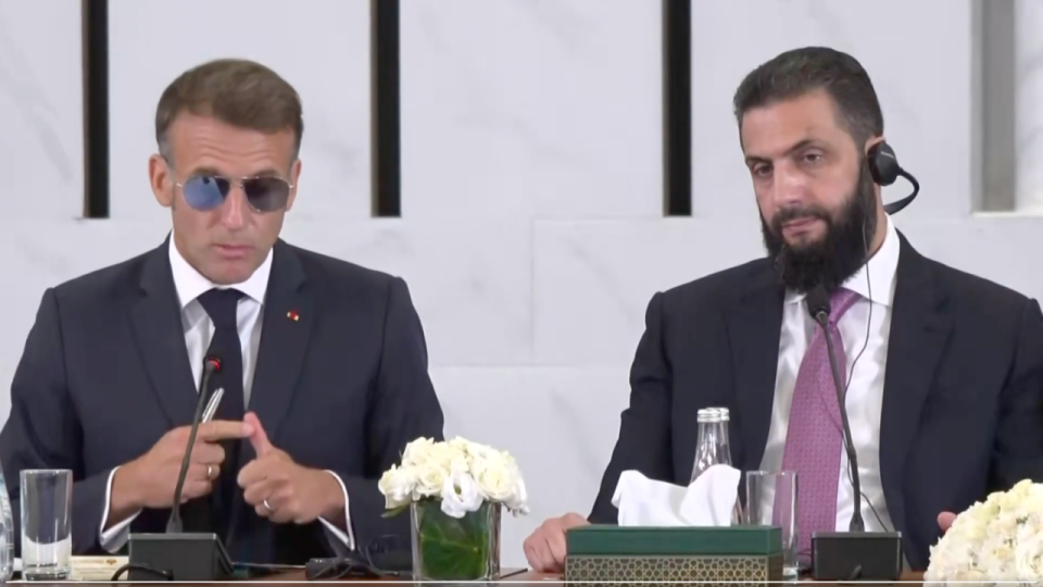 En visite &agrave; Damas, Emmanuel Macron maintient son programme malgr&eacute; deux explosions pr&egrave;s de son h&ocirc;tel